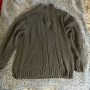 Gray Cable Knit Cotton Sweater Old Navy Size Large